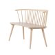 VENTURE DESIGN Bobby spisebordsbenk, m. ryggst�tte - hvitkalket gummitre