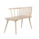 VENTURE DESIGN Bobby spisebordsbenk, m. ryggst�tte - hvitkalket gummitre