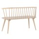 VENTURE DESIGN Bobby spisebordsbenk, m. ryggst�tte - hvitkalket gummitre