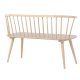 VENTURE DESIGN Bobby spisebordsbenk, m. ryggst�tte - hvitkalket gummitre