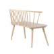 VENTURE DESIGN Bobby spisebordsbenk, m. ryggst�tte - hvitkalket gummitre
