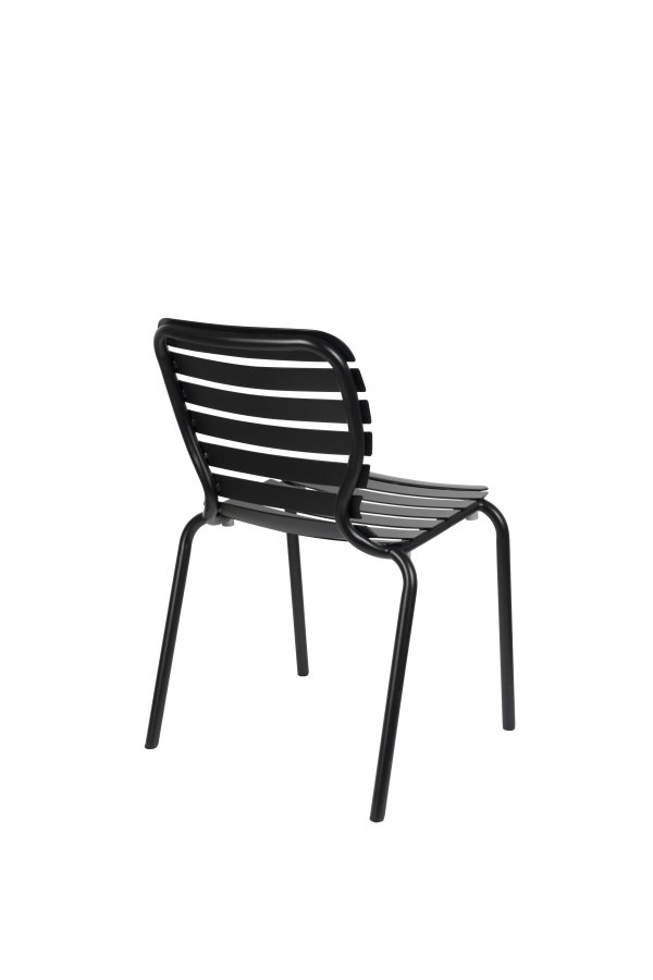 ZUIVER Vondel hagestol, stabelbar - sort aluminium