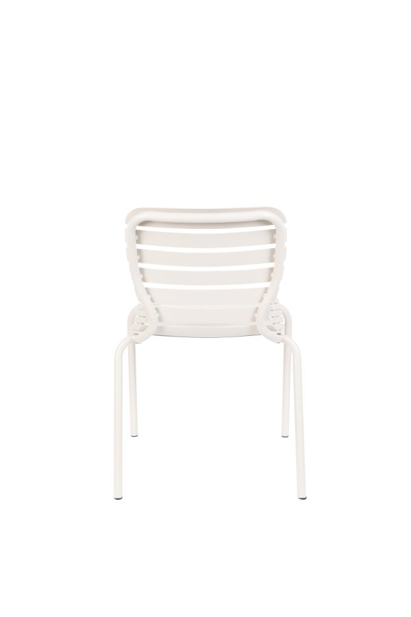 ZUIVER Vondel hagestol, stabelbar - leirhvit aluminium