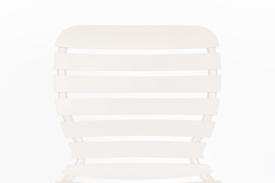 ZUIVER Vondel hagestol, stabelbar - leirhvit aluminium