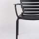 ZUIVER Vondel hagestol, med armlener - sort aluminium