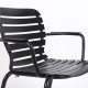 ZUIVER Vondel hagestol, med armlener - sort aluminium