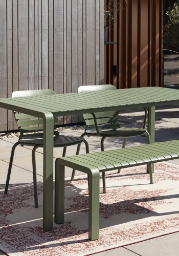 ZUIVER Vondel hagestol, med armlener - grnn aluminium