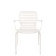ZUIVER Vondel hagestol, med armlener - leirhvit aluminium