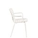 ZUIVER Vondel hagestol, med armlener - leirhvit aluminium