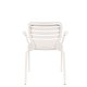 ZUIVER Vondel hagestol, med armlener - leirhvit aluminium