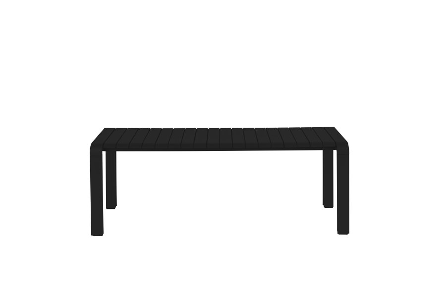 ZUIVER Vondel hagebenk, rektangulr - svart aluminium (129,5x45)