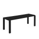 ZUIVER Vondel hagebenk, rektangulr - svart aluminium (129,5x45)