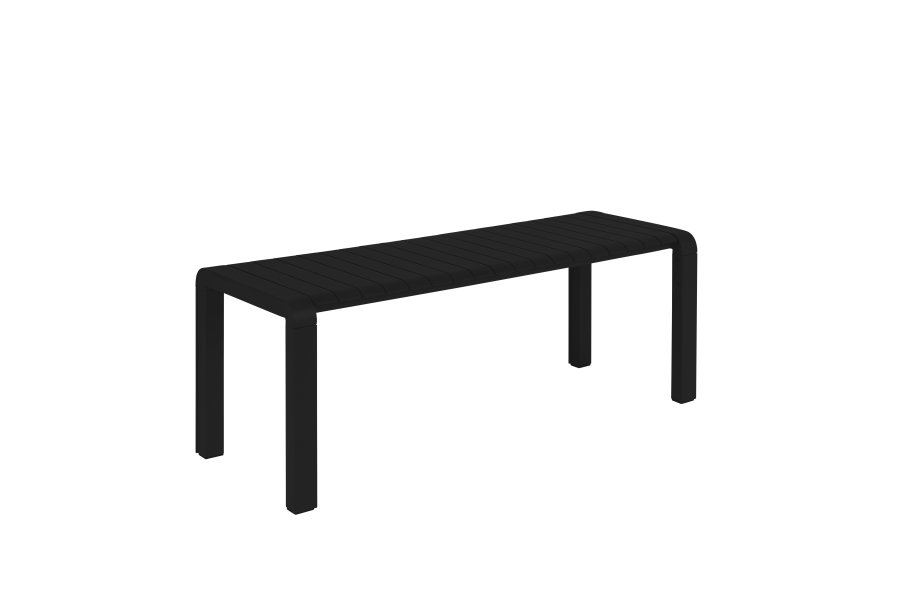 ZUIVER Vondel hagebenk, rektangulr - svart aluminium (129,5x45)
