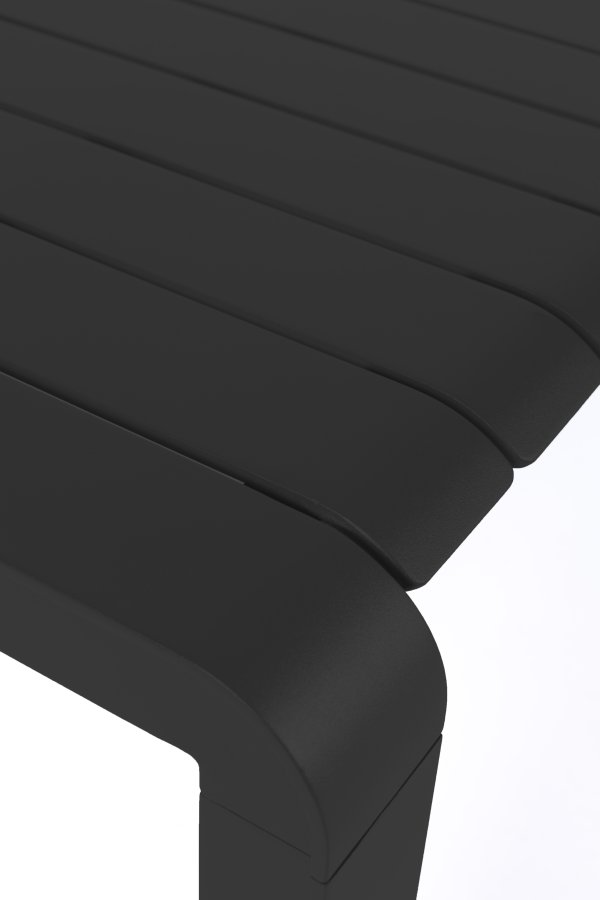 ZUIVER Vondel hagebenk, rektangulr - svart aluminium (129,5x45)