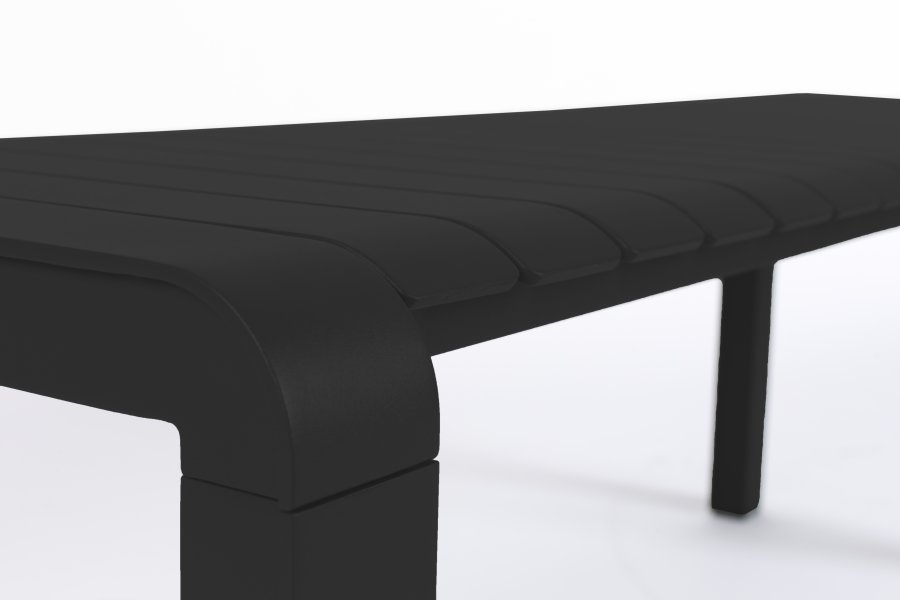 ZUIVER Vondel hagebenk, rektangulr - svart aluminium (129,5x45)
