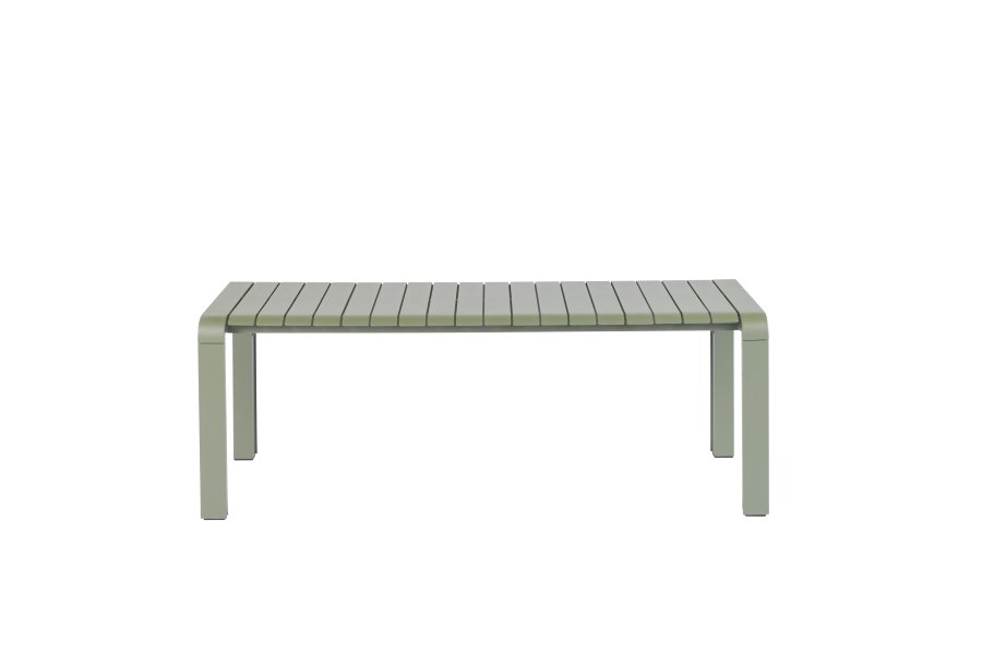 ZUIVER Vondel hagebenk, rektangulr - grnn aluminium (129,5x45)