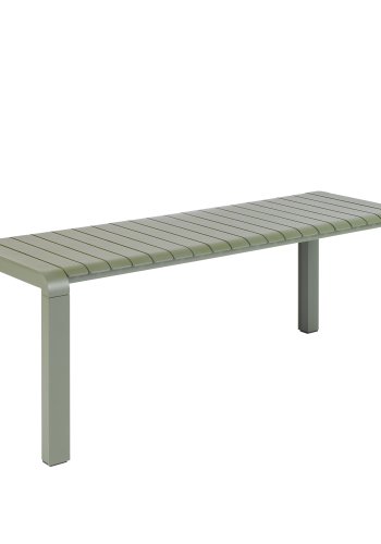 ZUIVER Vondel hagebenk, rektangulr - grnn aluminium (129,5x45)