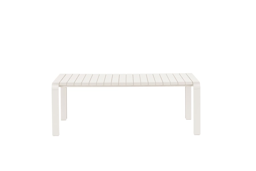 ZUIVER Vondel hagebenk, rektangulr - leirhvit aluminium (129,5x45)