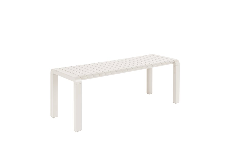 ZUIVER Vondel hagebenk, rektangulr - leirhvit aluminium (129,5x45)