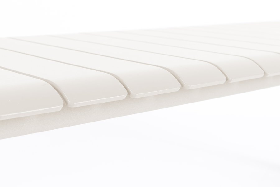 ZUIVER Vondel hagebenk, rektangulr - leirhvit aluminium (129,5x45)