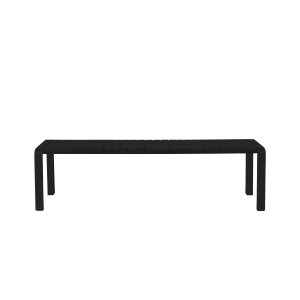 ZUIVER Vondel havebnk, rektangulr - sort aluminium (175x45)