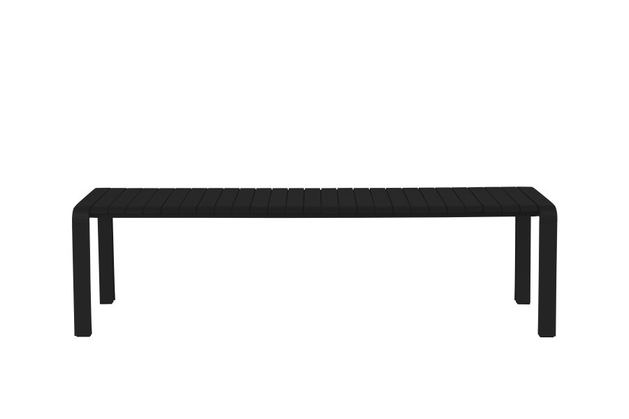 ZUIVER Vondel hagebenk, rektangulr - svart aluminium (175x45)