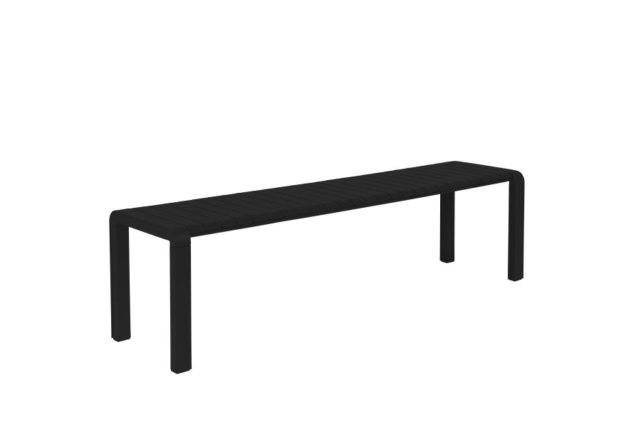 ZUIVER Vondel hagebenk, rektangulr - svart aluminium (175x45)