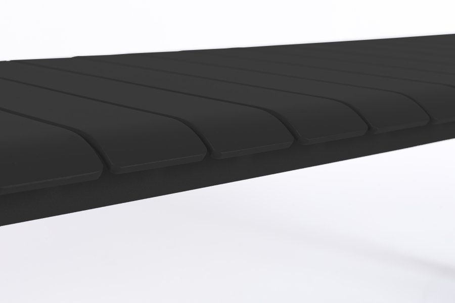ZUIVER Vondel hagebenk, rektangulr - svart aluminium (175x45)