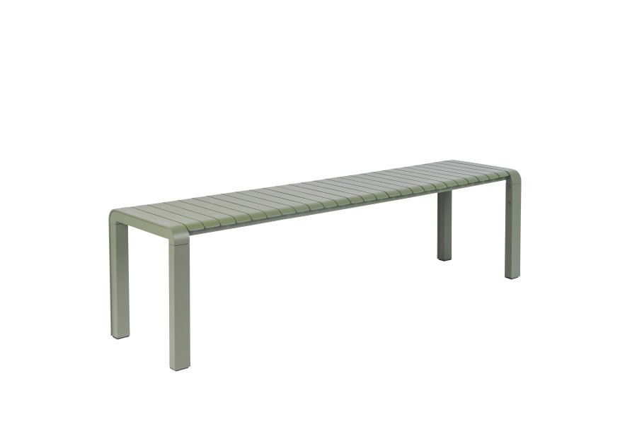 ZUIVER Vondel hagebenk, rektangulr - grnn aluminium (175x45)