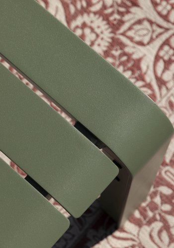 ZUIVER Vondel hagebenk, rektangulr - grnn aluminium (175x45)