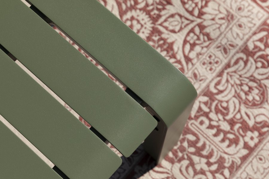 ZUIVER Vondel hagebenk, rektangulr - grnn aluminium (175x45)