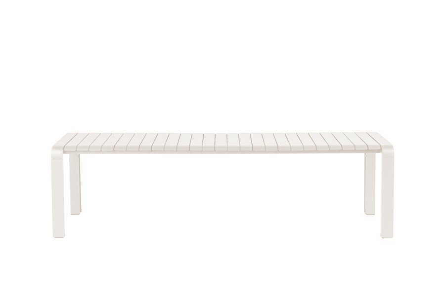ZUIVER Vondel hagebenk, rektangulr - leirhvit aluminium (175x45)