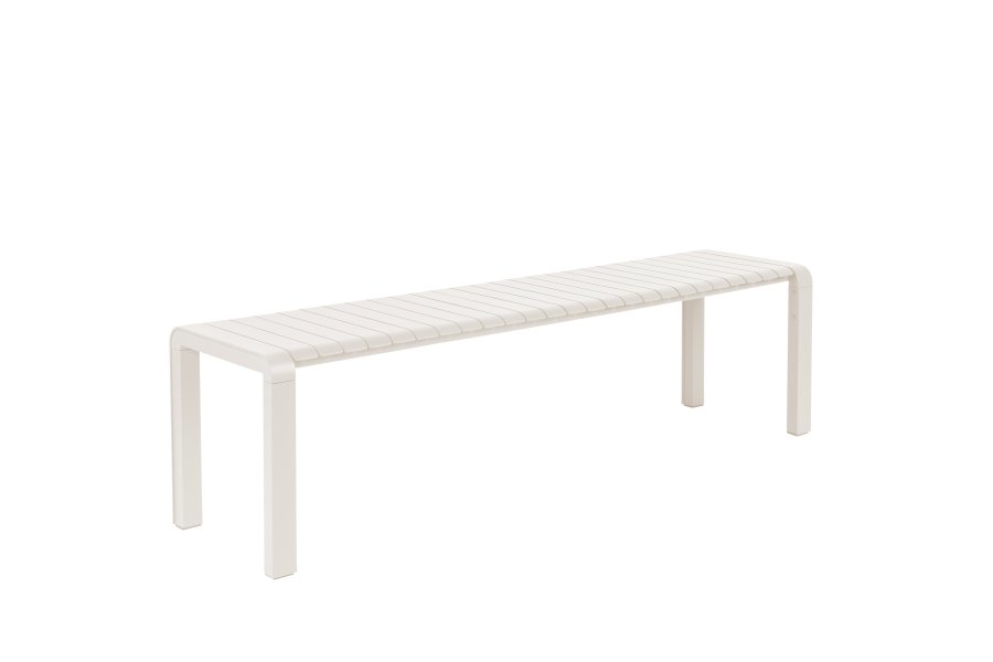 ZUIVER Vondel hagebenk, rektangulr - leirhvit aluminium (175x45)