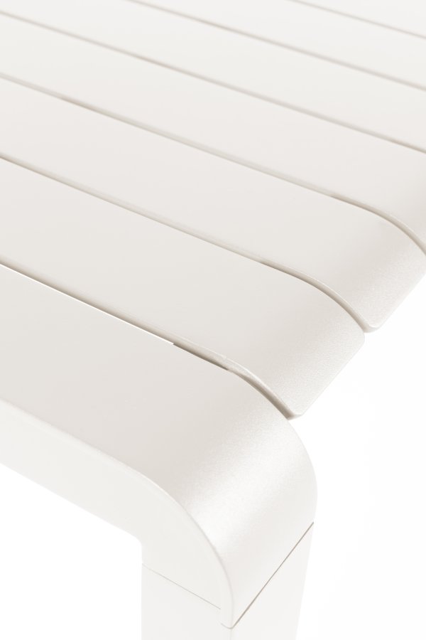 ZUIVER Vondel hagebenk, rektangulr - leirhvit aluminium (175x45)