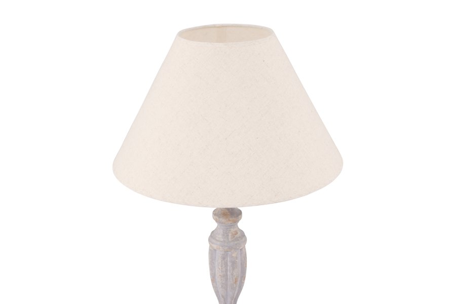 VENTURE DESIGN Caen bordlampe - beige lin og grtt tre