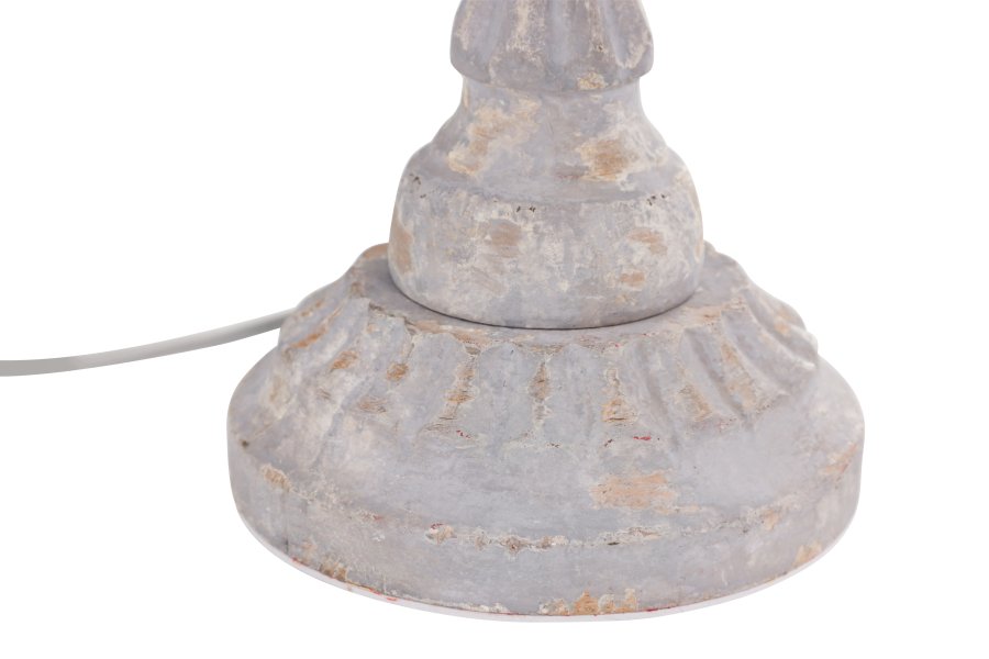 VENTURE DESIGN Caen bordlampe - beige lin og grtt tre