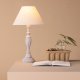 VENTURE DESIGN Caen bordlampe - beige lin og grtt tre