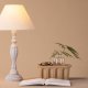 VENTURE DESIGN Caen bordlampe - beige lin og grtt tre