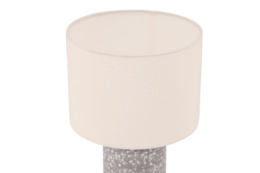 VENTURE DESIGN Dijon bordlampe - beige lin og gr terrazzo