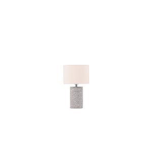 VENTURE DESIGN Dijon bordslampa - beige linne och gr terrazzo