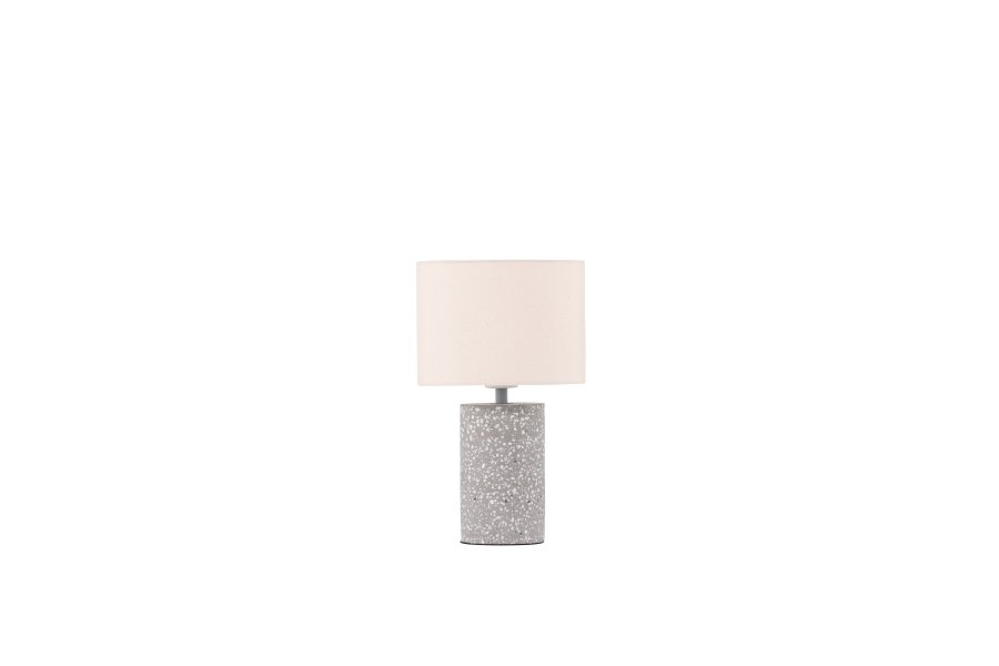 VENTURE DESIGN Dijon bordlampe - beige lin og gr terrazzo