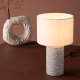 VENTURE DESIGN Dijon bordlampe - beige lin og gr terrazzo