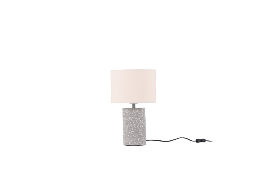 VENTURE DESIGN Dijon bordlampe - beige lin og gr terrazzo