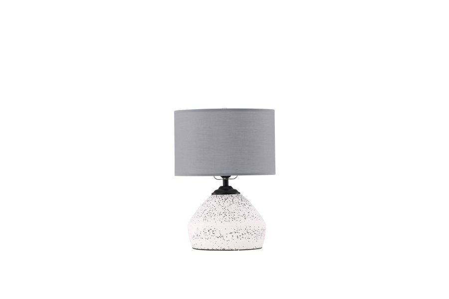 VENTURE DESIGN Sisteron bordlampe - mrkegr lin og hvit terrazzo