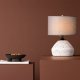 VENTURE DESIGN Sisteron bordlampe - mrkegr lin og hvit terrazzo