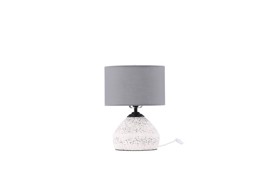 VENTURE DESIGN Sisteron bordlampe - mrkegr lin og hvit terrazzo