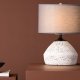 VENTURE DESIGN Sisteron bordlampe - mrkegr lin og hvit terrazzo