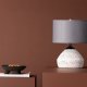 VENTURE DESIGN Sisteron bordlampe - mrkegr lin og hvit terrazzo