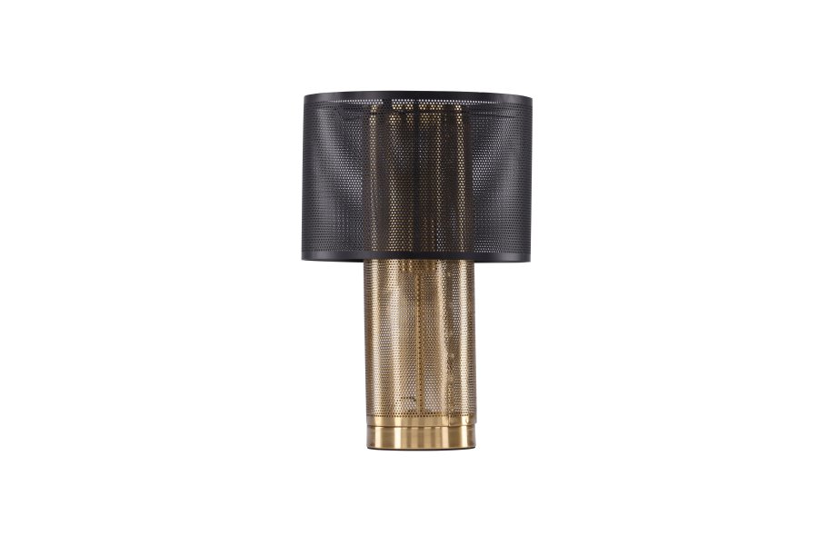 VENTURE DESIGN Gap Tischlampe - Gold und schwarzes Eisen
