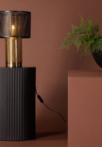 VENTURE DESIGN Gap Tischlampe - Gold und schwarzes Eisen